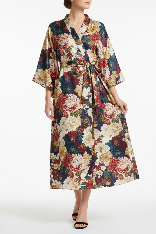 Achikrukru Classic Kimono Wrap Dress