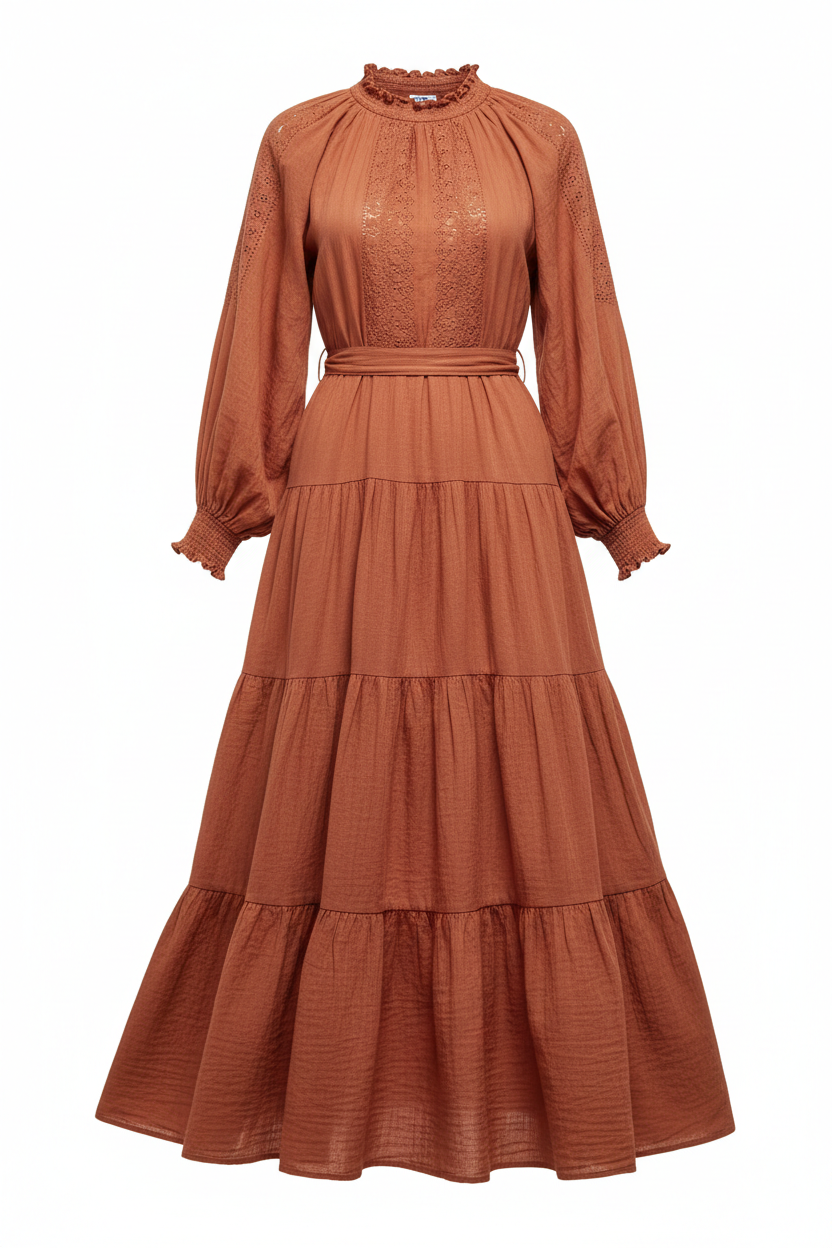 Achikrukru Classic Tiered Boho Dress