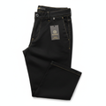 Achikrukru Slim Chino - Black with Gold Stitching