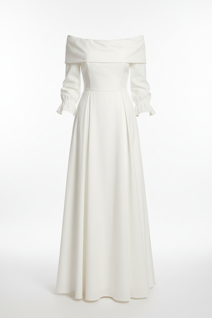 Achikrukru Classic Off-Shoulder Dress
