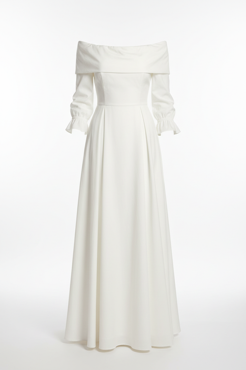 Achikrukru Classic Off-Shoulder Dress