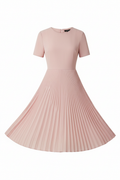Achikrukru Classic Pleated Skater Dress