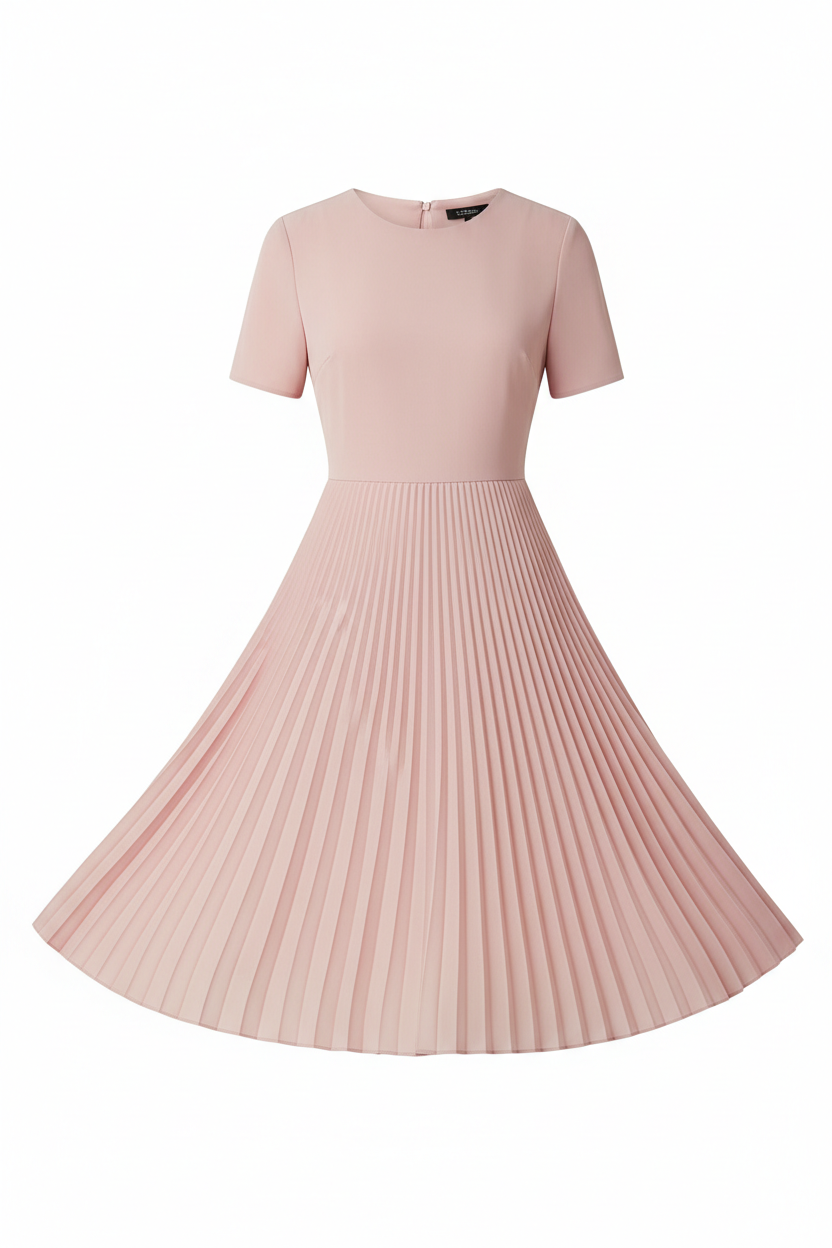 Achikrukru Classic Pleated Skater Dress