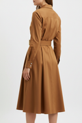 Achikrukru Classic Belted Shirt Dress