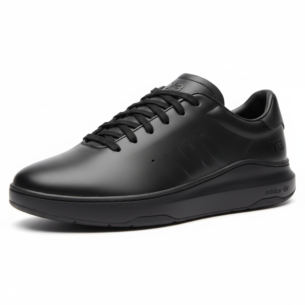 Y-3 Leather Sneakers All Black