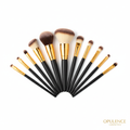 Achikrukru Pro Brush Collection - Black Handles with Gold Ferrules