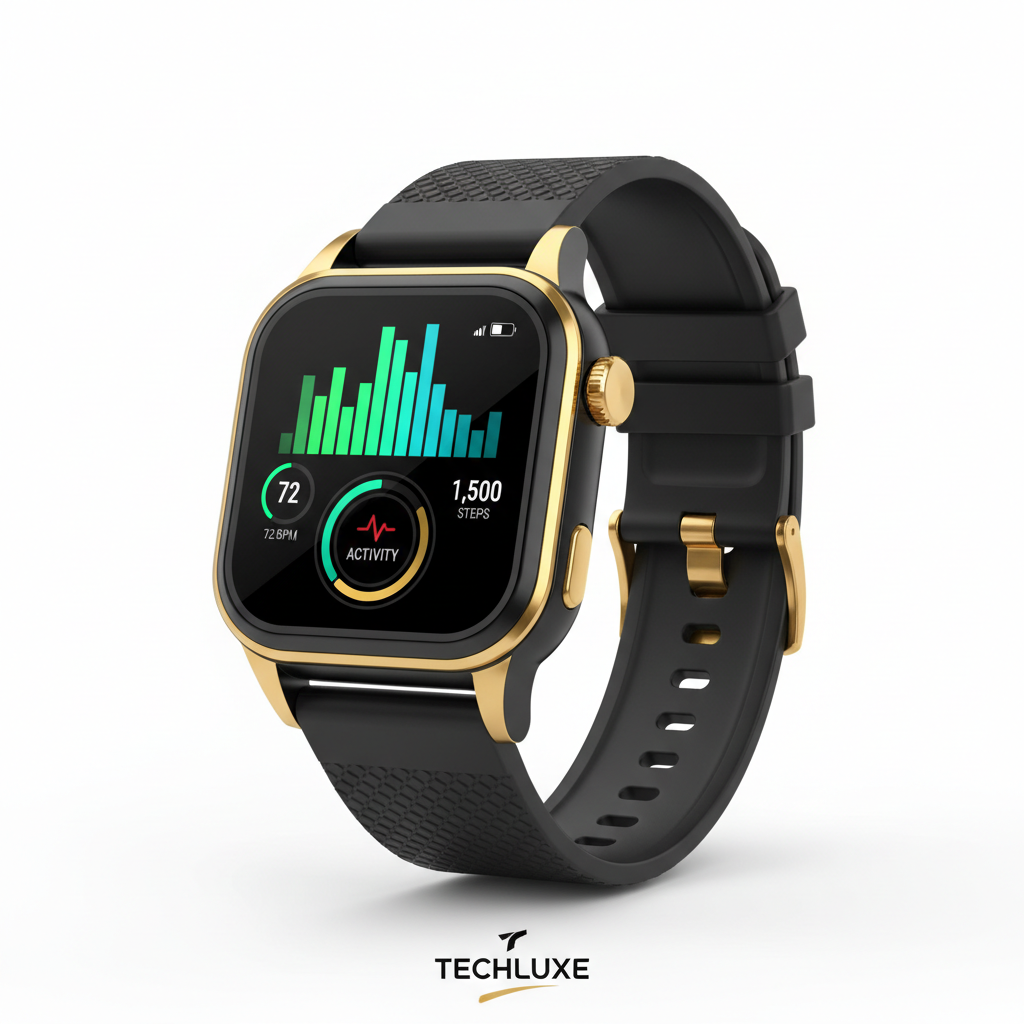 Achikrukru FitWatch Pro - Black with Gold Accents