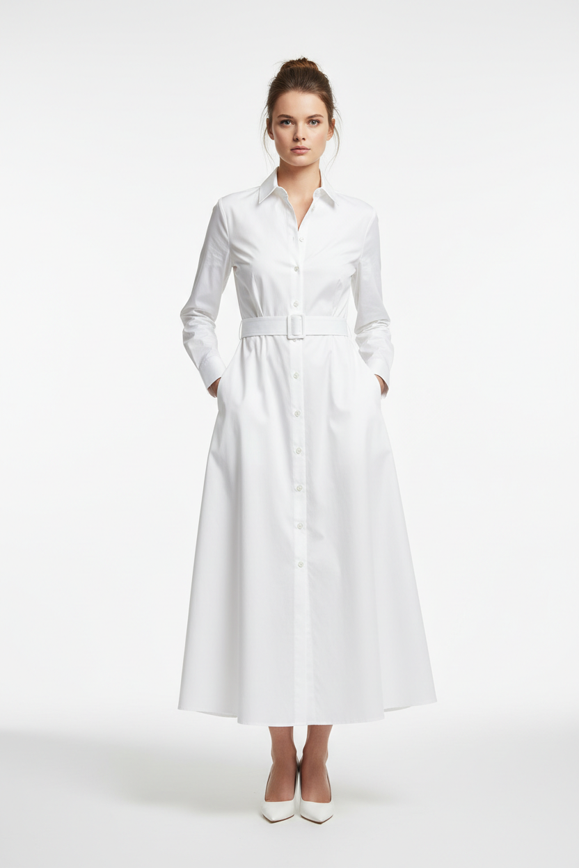 Achikrukru Classic Shirt Dress