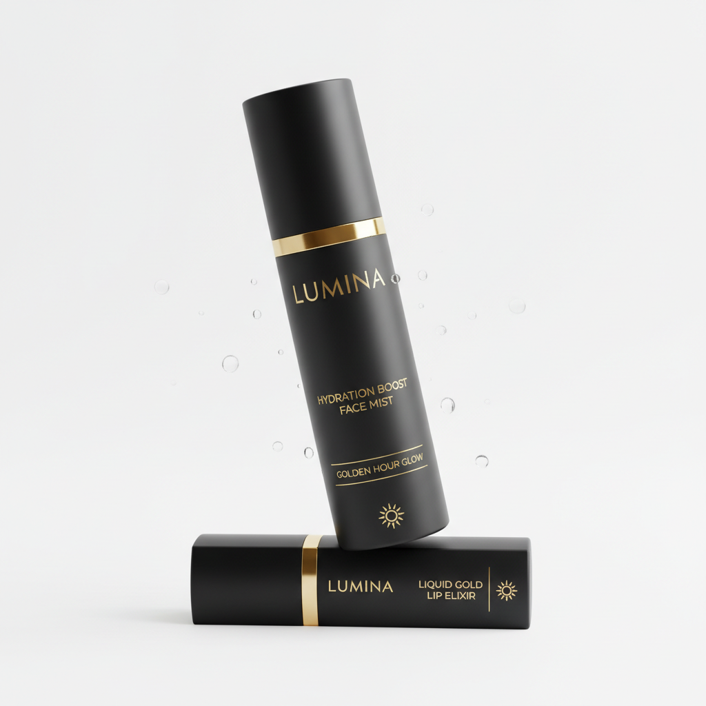 Achikrukru Glow Essentials Kit - Black and Gold Beauty Set