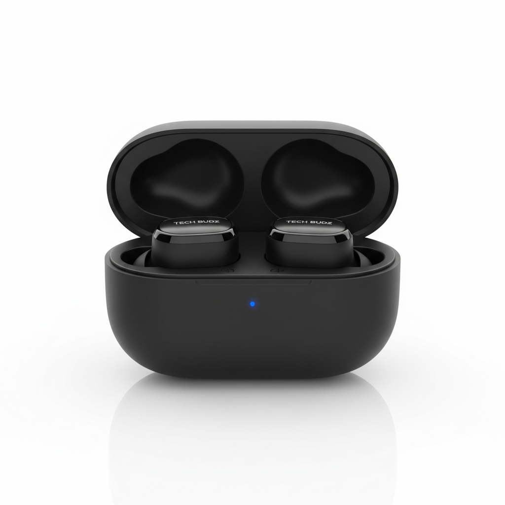 Achikrukru AirBuds Lite - Black Wireless Earbuds with Charging Case