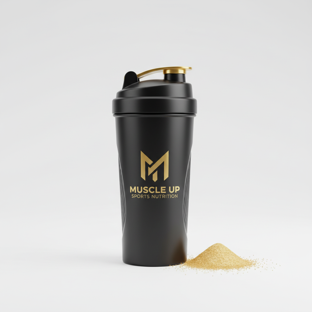 Achikrukru PowerShake Bottle - Black with Gold Logo
